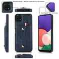 thumbnail image 2 of Wallet Case for Samsung Galaxy A22 5G, Dteck Soft PU Leather Credit Card Holder Hand Strap Shockproof Protective Case For Samsung Galaxy A22 5G,Blue, 2 of 7