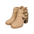 thumbnail image 5 of New Women Soda Scribe-S Leatherette Cut Out Buckle Chunky Heel Ankle Bootie, 5 of 5