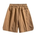 thumbnail image 2 of ameIAEA Men's Elastic Waist Cargo Shorts Summer Drawstring Shorts Athletic Workout Gym Jogger Shorts with Pockets, 2 of 3