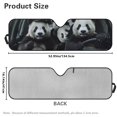 thumbnail image 7 of Uorisanigo Windshield Sun Shade for 2007-2023 Wrangler Rubicon Sahara TJ JK JKU 2 & 4 Door - Panda Driving Print Sunshade Compatible with Jeep Foldable Front Window Sun Visor Block UV Rays, 7 of 7