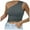 Grey, variant on Women Summer Tops Womens One Shoulder Sleeveless Crop Tank Tops Sexy Trendy Vest Camisole Shirt Cute Casual Women Camisole without Bra Cardigan Top Set Top with Bra Deer for Creme for Black M