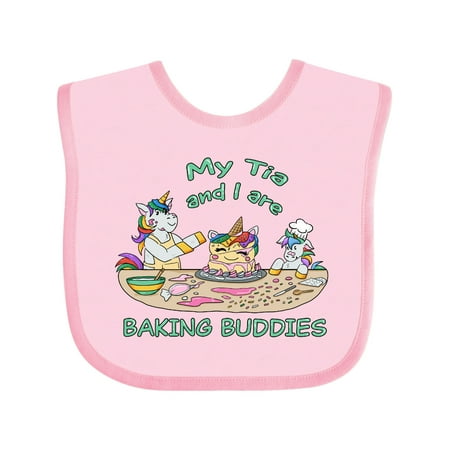 

Inktastic My Tia and I Are Baking Buddies Gift Baby Boy or Baby Girl Bib