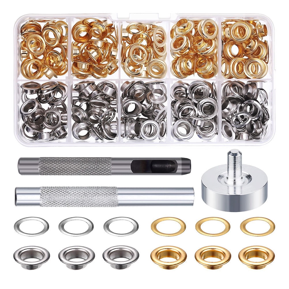 Dritz Large Eyelets Gilt - 1/4 Inch, 15 Count For Belts, Bags, Curtains & Craft Projects - View #7