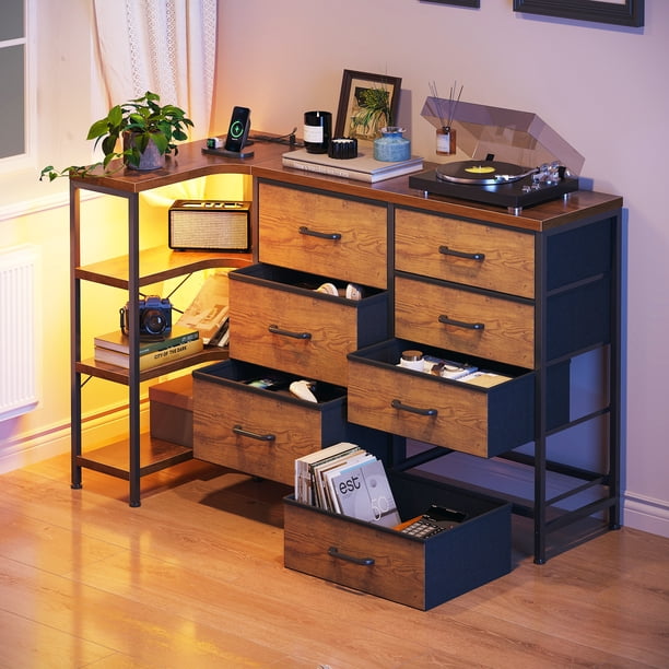 corner dresser Amazon.com: LUMTOK 8 Drawers Corner Dresser with Storage Fabric Drawers and Open Shelves for Small SpaceBedroomEntrywayLiving Room (White) : Home & Kitchen