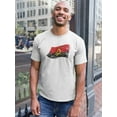 thumbnail image 2 of Angolan Grunge Flag T-Shirt Men -Image by Shutterstock, Male 4X-Large, 2 of 4