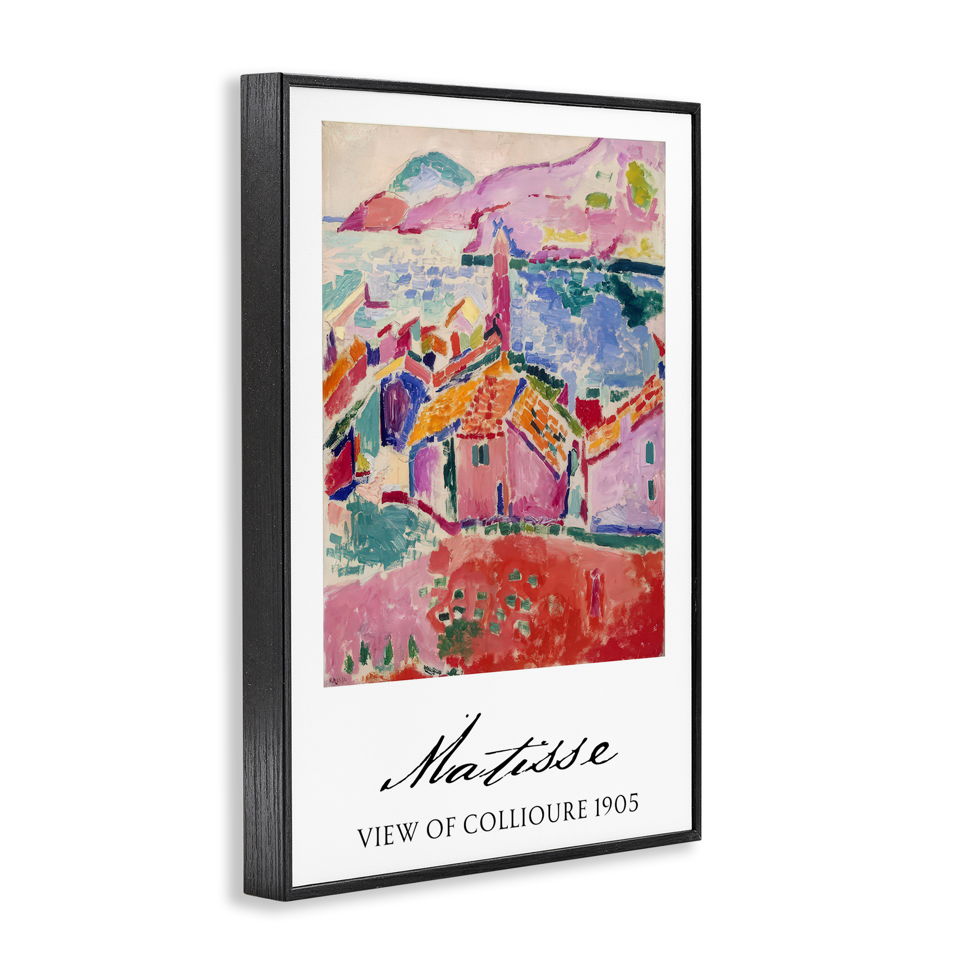 View Of Collioure Black Framed Giclee Art, design by Vintage Hustle