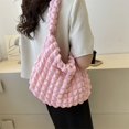 thumbnail image 3 of Bolso de mano con forma de nube para mujer, bolso de hombro a la moda de verano, grande (rosa), 3 of 7
