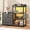 Grey, variant on 35.4” File Cabinet, Filing Cabinet fits Letter/A4 Size, 2 Drawe File Cabinets for Home Office with Power Strip, LED Lights, Lock, Open Shelf, Black
