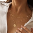 thumbnail image 6 of Turandoss Gold Layered Initial Disc Necklace for Women, 6 of 7