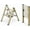 Brown Gold, variant on 2 Step Ladder, Foldable Step Stool, Aluminum Lightweight Ladder for Home Kitchen Closet, Anti-Slip Pedals, Ease of Folding, Portable, 300lbs Capacity - Gold