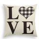 thumbnail image 1 of Funda de almohada de lino con celosía verde y negra para el Día de San Valentín, funda de cojín para sofá, decoración del hogar, se puede personalizar para usted, 40x40, 50x50, 1 of 4