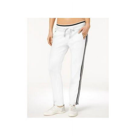 Calvin Klein Terry Striped Ankle Sweatpants White XS