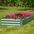 thumbnail image 6 of Sunnydaze 71" x 35" x 12" Rectangular Green Galvanized Steel Raised Garden Bed, 6 of 8