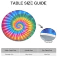 thumbnail image 6 of Rainbow Tie Dye Mandala Pattern Round Fitted Tablecloth with Elastic Edge,Dining Table Cover Waterproof,Outdoor Round Tablecloth for Camping,Dining,Indoor and Outdoor, 6 of 7