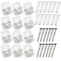 Wideskall 1/4" inch Heavy Duty 25 Pound Crystal Clear Plastic Mirror Holder Clips, Pack of 12 Pieces