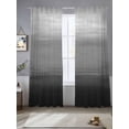 thumbnail image 2 of Gradient Black Sheer Curtains 2 Panels Set Abstract Black Grey White Gradient Water Ripples Sheer Window Curtains Light Filtering Rod Pocket Voile Drapes for Bedroom Living Room 52"X108", 2 of 8