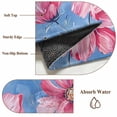 thumbnail image 6 of Round Rugs 5Ft, Pink Spring Floral Round Area Rug Washable Indoor Throw Carpet, Watercolor Elegant Botanical Blue Soft Non Slip Circle Rug for Cabinet Bathroom Home Decor Aesthetic, 6 of 8