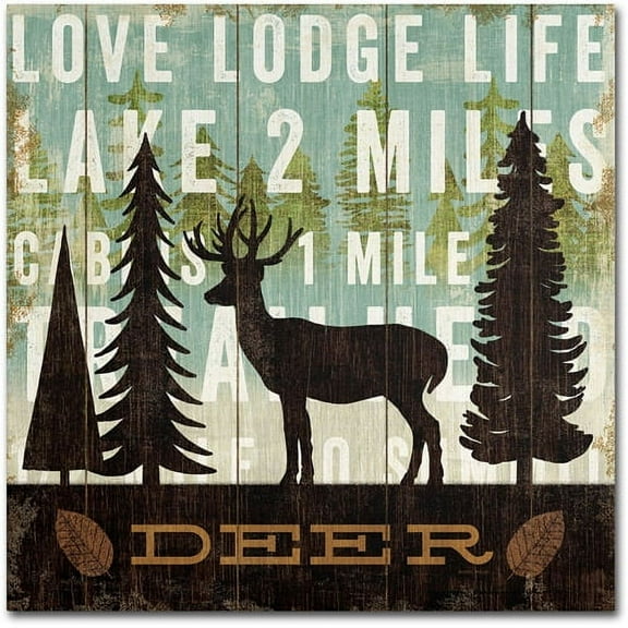 Trademark Fine Art "Simple Living Deer" Canvas Art by Michael Mullan