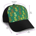 thumbnail image 2 of Naloa Pineapples1 Adult adjustable Print Baseball Hat, Patchwork curved brim baseball capfor Men and Women, One Size, 2 of 5