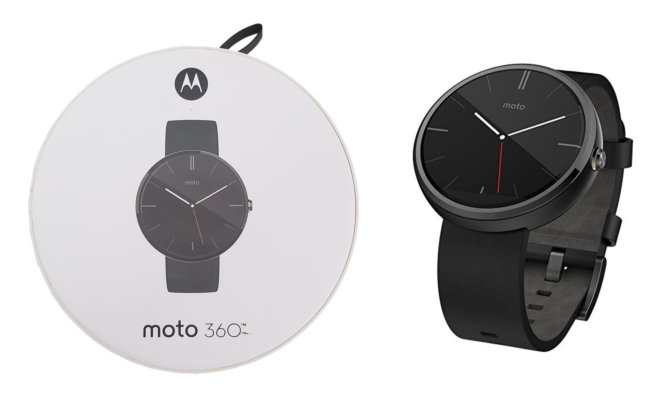 Motorola Moto Gen Sport 45mm Stainless Steel Smart Watch Classic Smartwatch Leather Black Band - Walmart.com