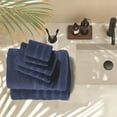 thumbnail image 4 of Virtu Bath Towel Sets For Bathroom 100% Ring Spun Cotton Luxury Bath Towel Set 6 Pc Highly Absorbent Towels, Navy, 4 of 5