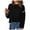 Black, variant on Fgnfyis Women Solid Color Knit Sweater Color Block Design Long Sleeve Crew Neck Pullover Top White L