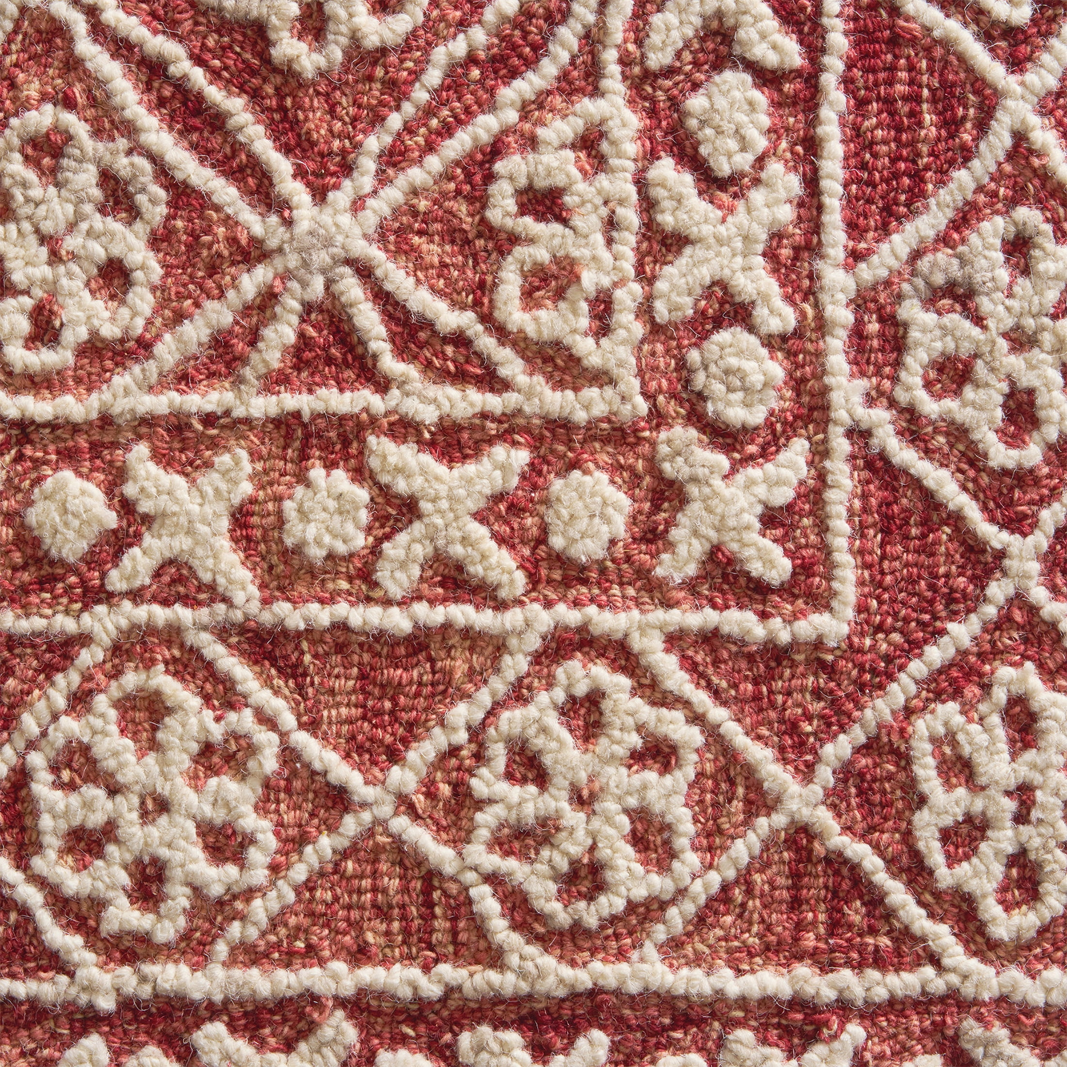 Better Homes & Gardens Rust/Beige Floral Trellis Indoor Area Rug, 5 ft x 7 ft