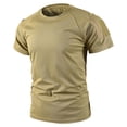 thumbnail image 5 of PNTUTB Men's Casual Solid Color Short Sleeve Crew Neck Sports Training Comfortable Tops with Zipper Pocket, 5 of 6