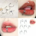 thumbnail image 4 of GKNET Multi-style Adjustable Star Heart Lip Ring Fake Labret Body Piercing Jewelry-Silver B, 4 of 9