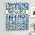 thumbnail image 2 of Aesthetic Paisley Kitchen Curtains - 3 PC Vintage Set, Elegant Floral Tiers with Valance, Semi-Sheer Rod Pocket Caf Curtains, 2 of 5