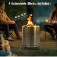 thumbnail image 6 of BRIOPAWS Smokeless-FirePit | 15.5 in | Portable-Outdoor-Fire-Pits | Stainless-Steel Solo Fire Pit for Outside Camping | X-Stand | Carry Bag | Handles | 4 BBQ Forks | Low Smoke Stove, 6 of 16