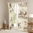 thumbnail image 3 of Homewish Western Cowboy Blackout Curtains Set of 2 (52x84 Each) for Female Men,Farmhouse Horse Cow Window Curtains,Retro Vintage Curtains and Drapes,Microfiber Bedroom Decor, 3 of 6