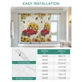 thumbnail image 6 of Yellow Flowers Tie Up Curtains for Windows 45 Inch Length Balloon Curtains Kitchen Adjustable Balloon Window Shade Car Vintage Brown Country Rustic Tie Up Valance Bathroom Curtain Window 34"x45", 6 of 6
