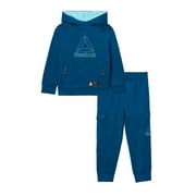Reebok Baby and Toddler Boy Pullover Hoodie and Jogger Pants Outfit Set, 2-Piece, Sizes 12M-5T