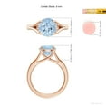 thumbnail image 5 of Angara Natural 2.3 Ct. Aquamarine Solitaire Ring in 14K Rose Gold for Women (Ring Size: 11), 5 of 10