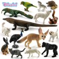 thumbnail image 2 of Komodo Dragon Wolf Dog Cat Sloth Rabbit Lizard Parrot Cormorant Fox Bat animal model action figure Educational toys for children Gao Jinjia LED, 2 of 2