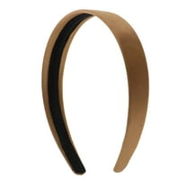Motique Accessories Tan 1 inch Satin Hard Headband - Tan
