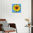 thumbnail image 2 of Square Wall Clock,Vibrant Sunflower Against The Clear Blue Sky (2),Silent Non-Ticking Wall Clock Decor for Home Office Kitchen Living Room Bedroom(14inch), 2 of 4
