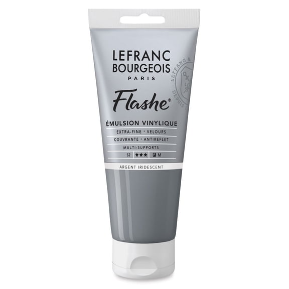 Lefranc & Bourgeois Flashe Vinyl Paint - Iridescent Silver, 80 ml