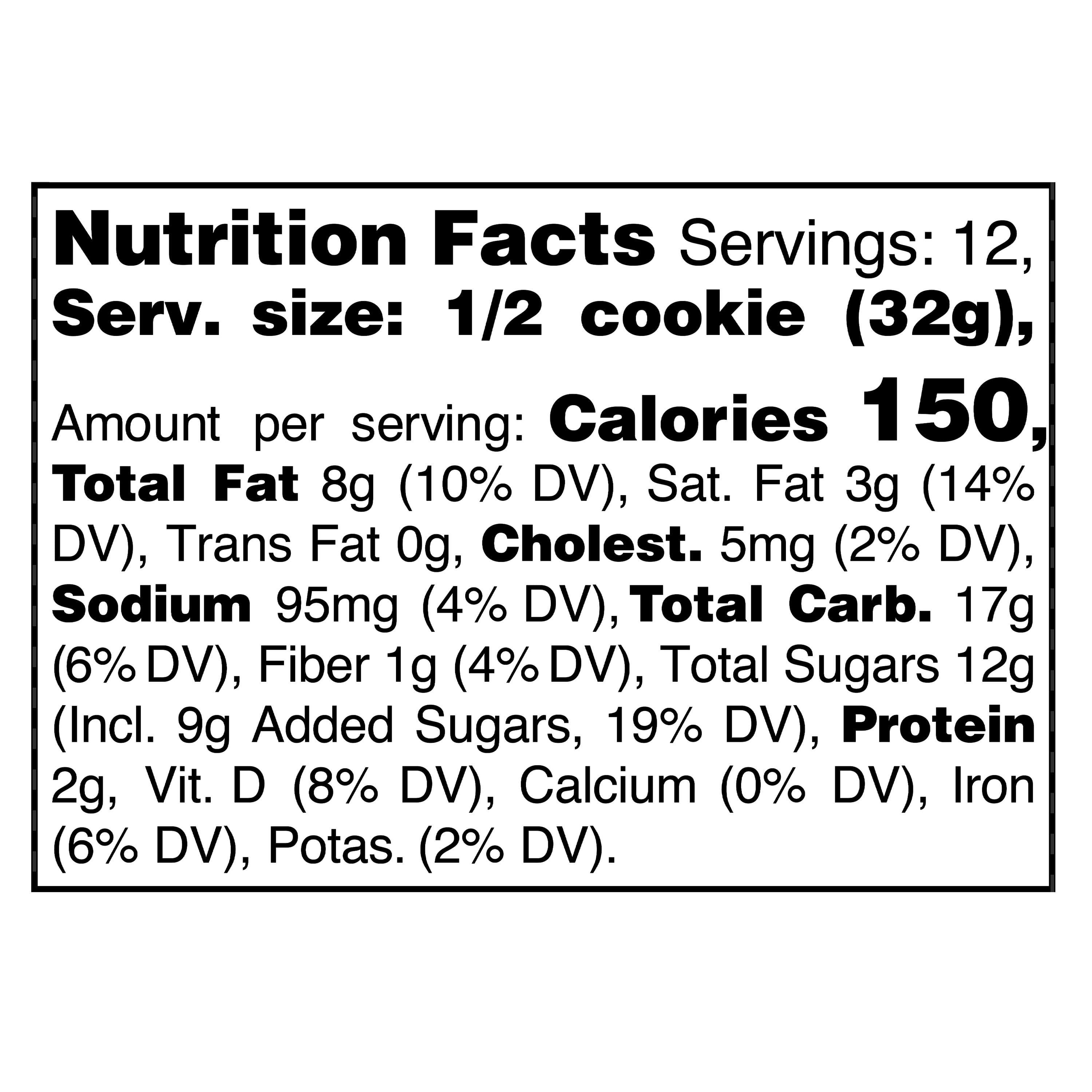 Marketside Decadent Turtle Brownie Bakery Baked Cookies, 13.5 oz, 6 Count