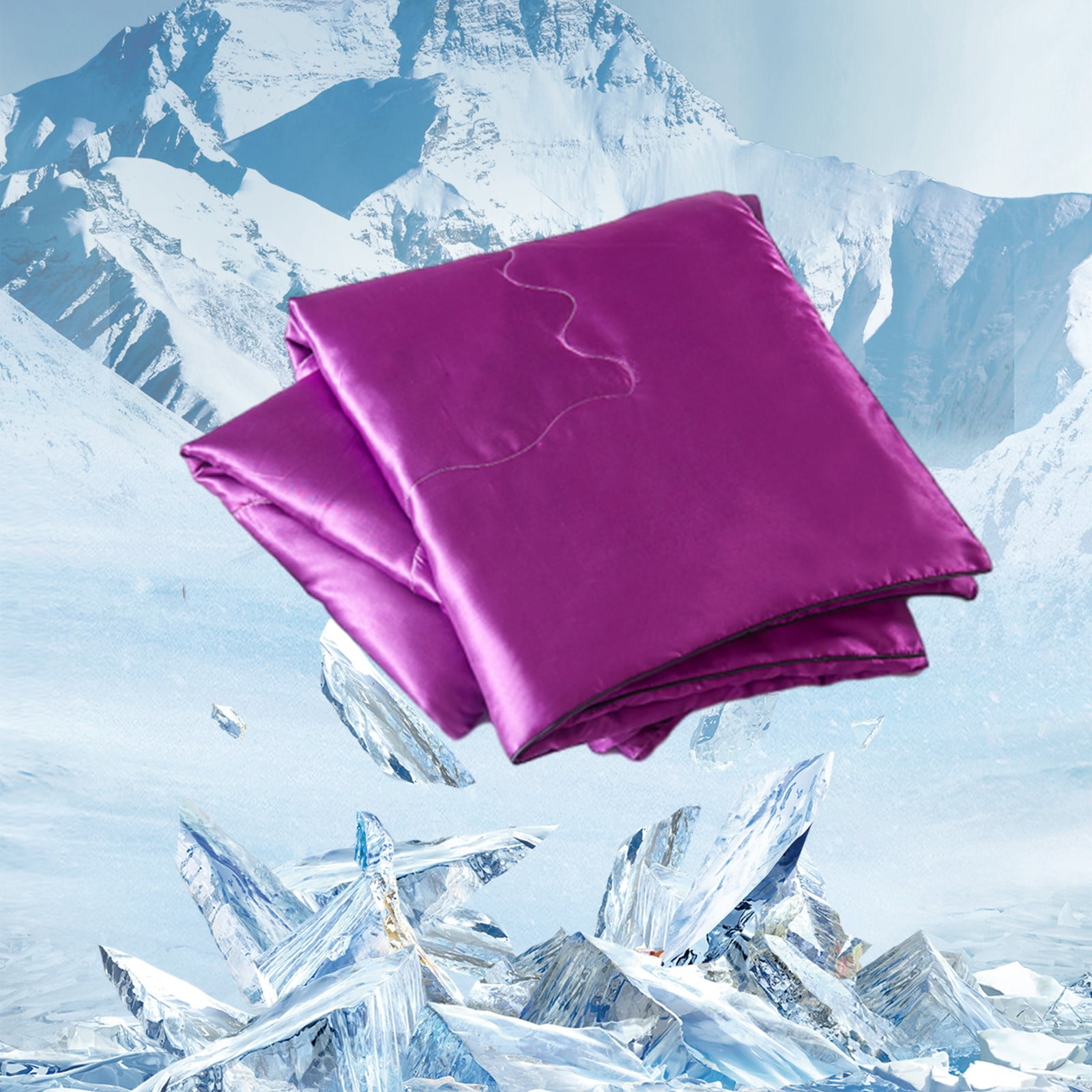 Lightweight Silk Cooling Blanket, Silk Cooling Sheets Queen, Washed Silk Ice Silk Conditioning Quilt Summer Cool Quilt, Core Solid Color Summer Thin Quilt, Cooling Blanket For Hot Sleepers
