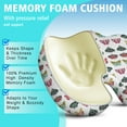 thumbnail image 5 of Premium Butterfly Pattern Memory Foam Seat Cushion Ergonomic Chair Pad for Office Chair, Car, Airplane & Bleachers Sciatica, Tailbone Hip & Back Pain Relief - Chair Cushion for Long Office Workers., 5 of 5