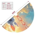 thumbnail image 2 of KLL 30" Christmas Tree Skirt Sunshine Colorful Cloud Rabbit Xmas Tree Skirts Mat for New Year Xmas Holiday Party Indoor Outdoor Home Decoration, 2 of 5
