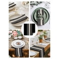 thumbnail image 3 of Black Beige Striped Cloth Napkins Set of 4 Reusable Dinner Napkins, Modern Farmhouse Retro Lines Cocktail Napkin Washable Table Napkins for Wedding/Holiday Party/Baby Shower 20"x20", 3 of 7