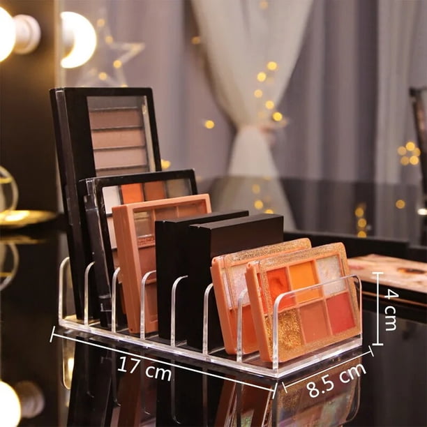 Caja de almacenamiento en capas de maquillaje acrílico transparente, tocador, caja de rejilla de acabado de lápiz labial, cajón de escritorio, compartimiento de almacenamiento