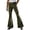 Army Green, variant on Venzia Men Green Plaid Flared Trousers, Vintage High Waist Bell Bottom Pants, Retro Business Casual Dress Pants