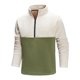 thumbnail image 1 of Blusa y camisa de manga larga con cuello alto para hombre, color de contraste, manga larga, cremallera, cuello alto, informal, deportiva, para casa, blusa para hombre, 1 of 2