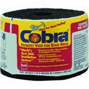 GAF Cobra 0.75 in. H x 10.5 in. W x 240 in. L Black Fiber/Polyester Shingle Over Ridge Vent