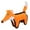 Orange, variant on Pet Life ® 'Foxy-Tail' Animated Nylon Quilted Squeaker Plush Dog Toy