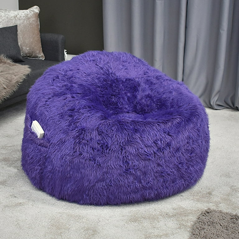Galaxy Purple Fur Inflatable Chair Walmart